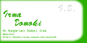 irma domoki business card